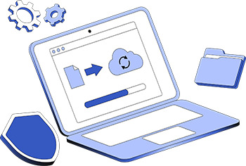 Illustration showing website being deployed
